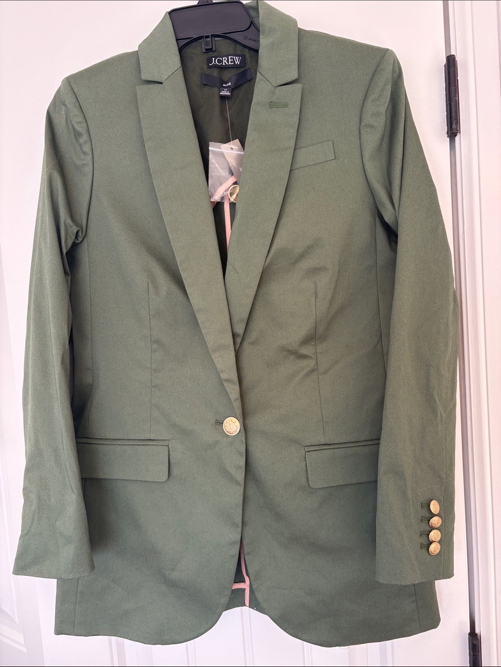 JCrew Alfie green blazer size 4Tall NWT